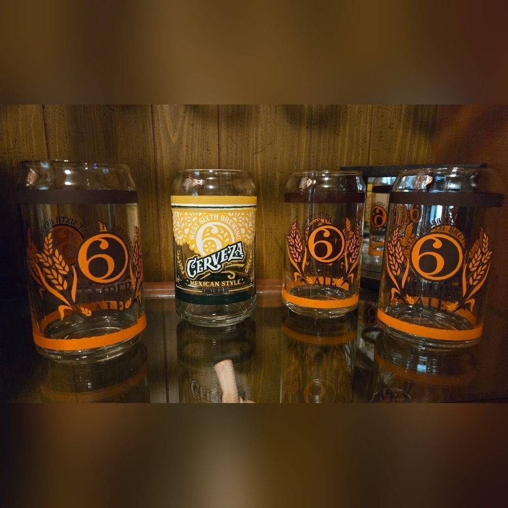 West Sixth Brewing | Amber Ale & Mecican Style Lager Beer Glasses | Set Of 4 - Picture 4 of 15